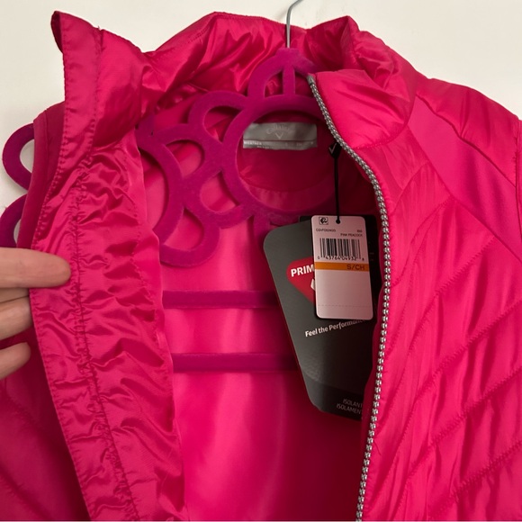 NEW Callaway Women's Vibrant Pink Quilted Golf Vest Size Small Insulated Thermal - Picture 8 of 10